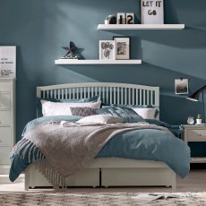 Ashby Soft Grey Slatted Bedstead Double 135cm