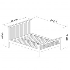 Atlanta Oak High Footend Bedstead King 150cm