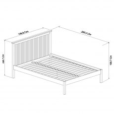 Atlanta Oak Low Footend Bedstead Double 135cm