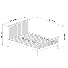 Atlanta Two Tone High Footend Bedstead Double 135cm