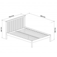 Atlanta Two Tone Low Footend Bedstead King 150cm