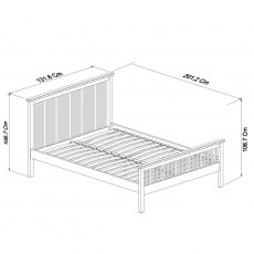 Atlanta White High Footend Bedstead Small Double 122cm