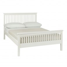 Atlanta White High Footend Bedstead Small Double 122cm