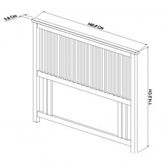 Atlanta Oak Headboard Double 135cm