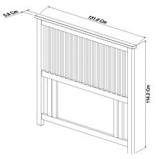 Atlanta Two Tone Headboard Small Double 122cm