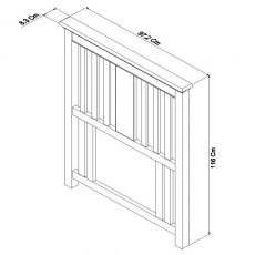 Hampstead Two Tone Headboard Single 90cm