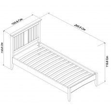 Hampstead White Bedstead Single 90cm