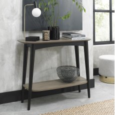 Vintage Weathered Oak & Peppercorn Console Table