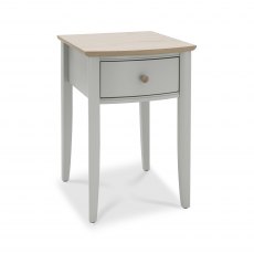 Whitby Scandi Oak & Warm Grey 1 Drawer Nightstand