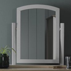 Whitby Scandi Oak & Warm Grey Vanity Mirror