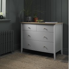 Whitby Scandi Oak & Warm Grey 2+2 Drawer Chest