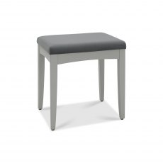 Whitby Scandi Oak & Warm Grey Stool - Gun Metal Velvet