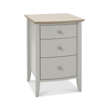 Whitby Scandi Oak & Warm Grey 3 Drawer Nightstand