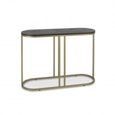 Chevron Peppercorn Ash Console Table