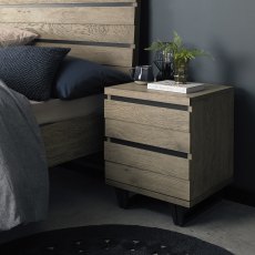 Tivoli Weathered Oak 2 Drawer Nightstand