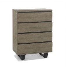 Tivoli Weathered Oak 4 Drawer Chest