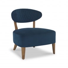 Margot Casual Chair - Dark Blue Velvet Fabric