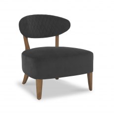 Margot Casual Chair - Gun Metal Velvet Fabric