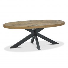 Ellipse Rustic Oak Coffee Table