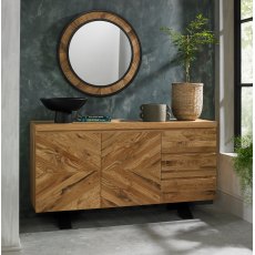 Ellipse Rustic Oak Wide Sideboard