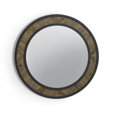 Ellipse Fumed Oak Wall Mirror