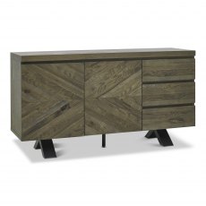 Ellipse Fumed Oak Wide Sideboard