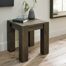 Logan Fumed Oak Lamp Table