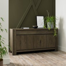 Logan Fumed Oak Wide Sideboard