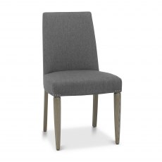 Monroe Silver Grey Upholstered Chair - Slate Grey Fabric (Pair)