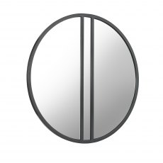 Monroe Silver Grey Circular Wall Mirror