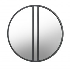 Monroe Silver Grey Circular Wall Mirror