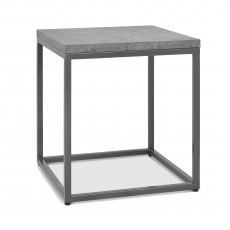 Renzo Zinc & Dark Grey Side Table