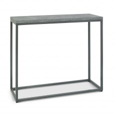 Renzo Zinc & Dark Grey Narrow Console Table