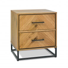 Riva Rustic Oak 2 Drawer Nightstand