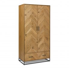 Riva Rustic Oak Double Wardrobe