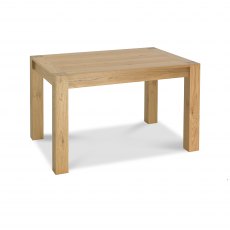 Turin Light Oak 4-6 Seater Dining Table & 4 Cezanne Dark Grey Faux Leather Chairs with Matt Gold Plated Legs