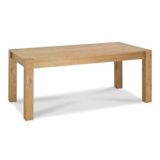 Turin Light Oak Large 6-8 Seater Table & 6 Dali Petrol Blue Velvet