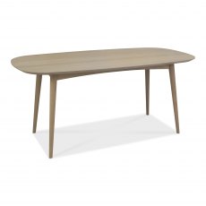 Dansk Scandi Oak 6 Seater Table & 6 Mondrian Grey Velvet Chairs
