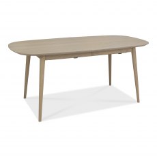 Dansk Scandi Oak 6-8 Seater Table & 6 Mondrian Dark Grey Faux Leather Chairs