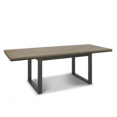 Tivoli Weathered Oak 6-8 Seater Table & 6 Lewis Petrol Blue Cantilever Chairs