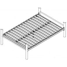 Replacement Metal Sprung Slat Base (Black) for a Bentley Designs *King Size Metal Bed only* (Metal rails with 28 wooden slats & caps)