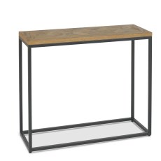 Indus Rustic Oak Narrow Console Table