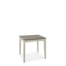 Bergen Grey Washed Oak 2-4 Seater Table & 2 Low Slat Back Chairs in Titanium Fabric