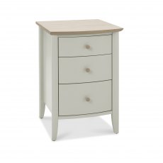 Whitby Scandi Oak & Soft Grey 3 Drawer Nightstand