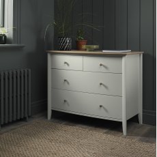 Whitby Scandi Oak & Soft Grey 2+2 Drawer Chest