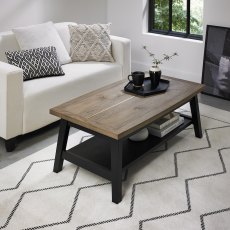 Camden Weathered Oak & Peppercorn Coffee Table