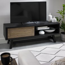 Camden Weathered Oak & Peppercorn Entertainment Unit