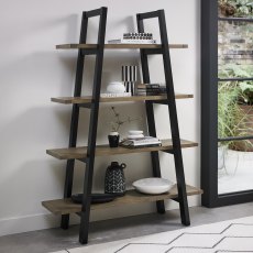 Camden Weathered Oak & Peppercorn Open Display