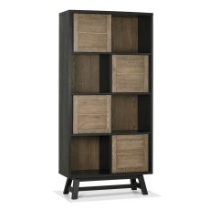 Camden Weathered Oak & Peppercorn Display Cabinet