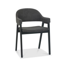 Camden Peppercorn Upholstered Arm Chair in a Dark Grey Fabric (Pair)